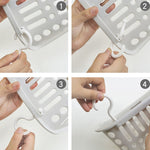 Panier suspendu en plastique avec crochet, pour rangement de cuisine, étagère de drainage, organisateur de salle de bain, petit gris, petit beige, grand gris, grand beige