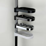 Support de Douche Mural pour Savon, Organisateur de Drainage de Laboratoire, Brillant, Noir Mat, Blanc Mat, Gris Brossé