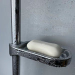 Support de Douche Mural pour Savon, Organisateur de Drainage de Laboratoire, Brillant, Noir Mat, Blanc Mat, Gris Brossé