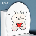 4 autocollants désodorisants de toilette de salle de bain en feutre, motifs de dessins animés mignons, aromathérapie, autocollants décoratifs muraux, 22x18cm