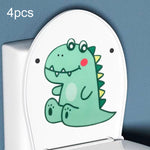 4 autocollants désodorisants de toilette de salle de bain en feutre, motifs de dessins animés mignons, aromathérapie, autocollants décoratifs muraux, 22x18cm