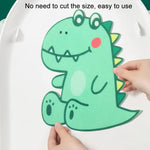 4 autocollants désodorisants de toilette de salle de bain en feutre, motifs de dessins animés mignons, aromathérapie, autocollants décoratifs muraux, 22x18cm