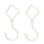 2 crochets en S ménagers pour accrocher des crochets métalliques coupe-vent avec boucle de sécurité, noir, blanc