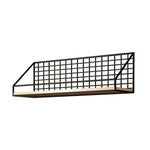 Étagère murale de rangement grand format sans perçage, modèle de base noir, boule en bois noire avec boîte à mouchoirs