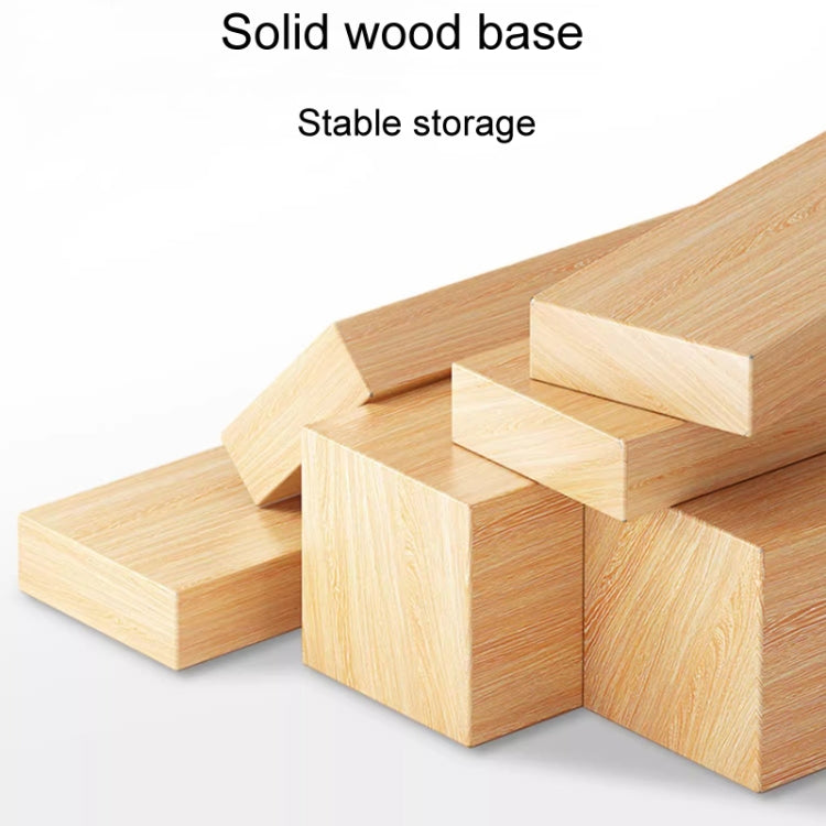 Étagère murale de rangement grand format sans perçage, modèle de base noir, boule en bois noire avec boîte à mouchoirs