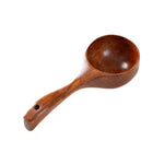 Cuillère à soupe ménagère en bois à long manche pour nouilles, louche à eau, Chêne (couleur laquée ancienne), Chêne (couleur originale), Acacia