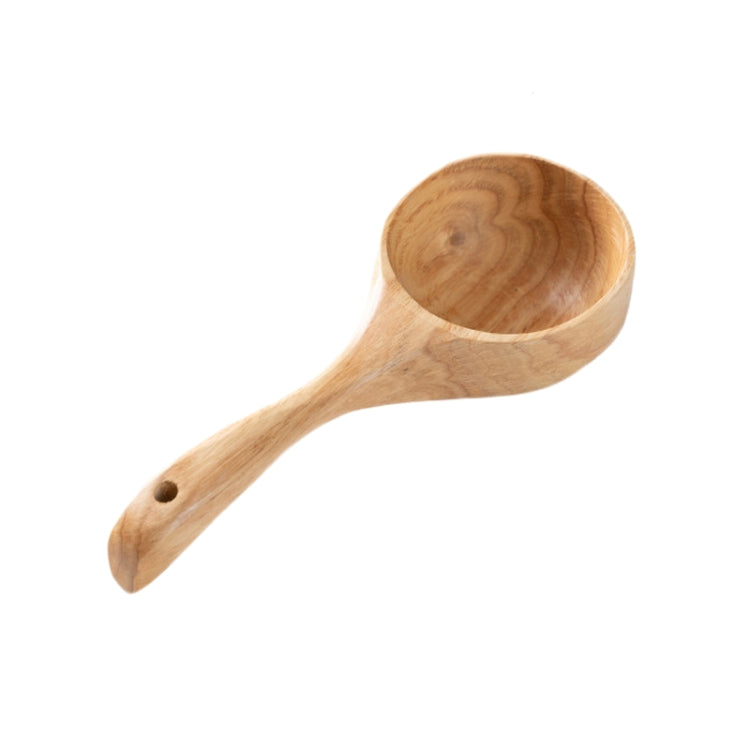 Cuillère à soupe ménagère en bois à long manche pour nouilles, louche à eau, Chêne (couleur laquée ancienne), Chêne (couleur originale), Acacia