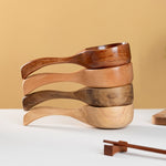 Cuillère à soupe ménagère en bois à long manche pour nouilles, louche à eau, Chêne (couleur laquée ancienne), Chêne (couleur originale), Acacia