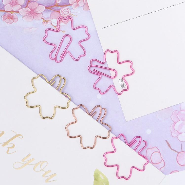 Metal Special-shaped Paper Clips File Classification And Storage Paper Clips, 10pcs /Box Sakura