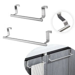 Porte-serviettes de porte en acier inoxydable sans perçage, support de torchons pour porte d'armoire, 23,5 cm argent, 23,5 cm noir, 36,5 cm argent, 36,5 cm noir, 36,5 cm blanc