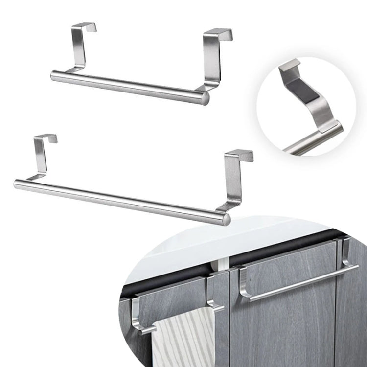 Porte-serviettes de porte en acier inoxydable sans perçage, support de torchons pour porte d'armoire, 23,5 cm argent, 23,5 cm noir, 36,5 cm argent, 36,5 cm noir, 36,5 cm blanc