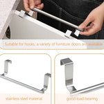 Porte-serviettes de porte en acier inoxydable sans perçage, support de torchons pour porte d'armoire, 23,5 cm argent, 23,5 cm noir, 36,5 cm argent, 36,5 cm noir, 36,5 cm blanc