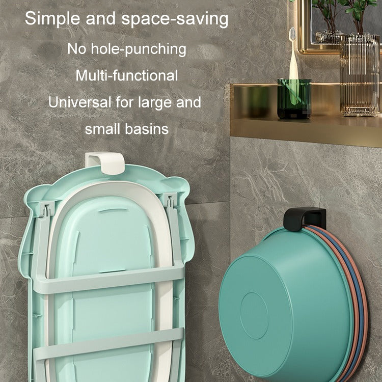 2 étagères de salle de bain sans perforation, crochet de lavabo, support de rangement mural de cuisine
