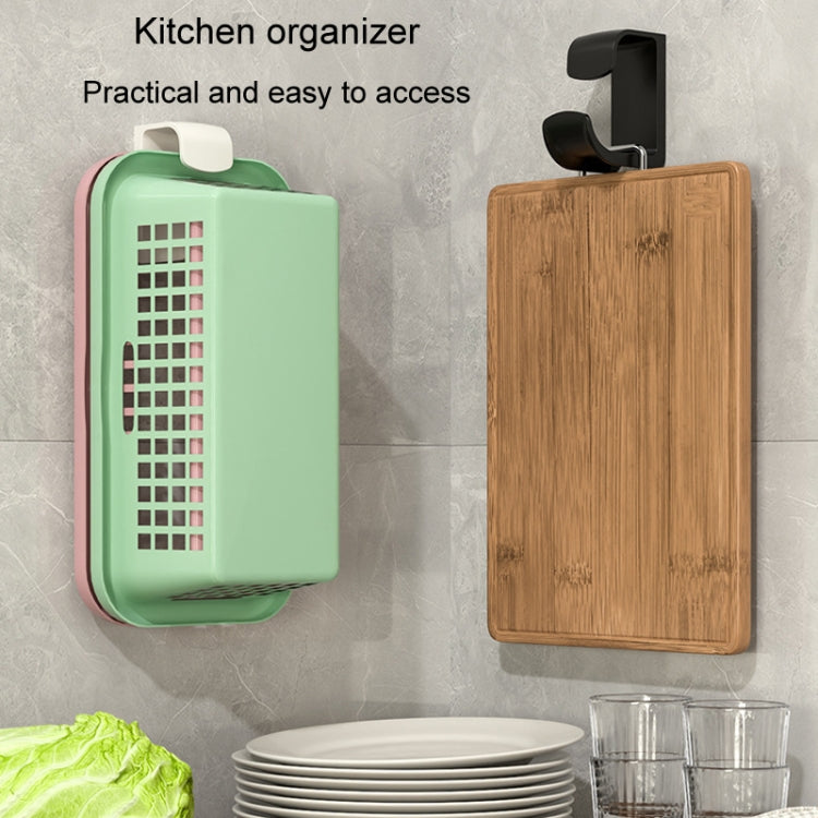 2 étagères de salle de bain sans perforation, crochet de lavabo, support de rangement mural de cuisine
