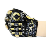 Gants de motard punk sans doigts, accessoires d'Halloween, T. S, M, L, XL