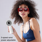 JisuLife Life4 Ventilateur portable à main rechargeable, 3600mAh gris, 3600mAh noir, 3600mAh rose, 5000mAh gris, 5000mAh noir, 5000mAh rose