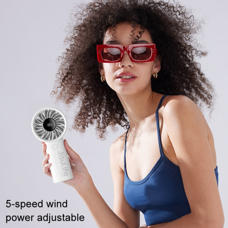 JisuLife Life4 Ventilateur portable à main rechargeable, 3600mAh gris, 3600mAh noir, 3600mAh rose, 5000mAh gris, 5000mAh noir, 5000mAh rose