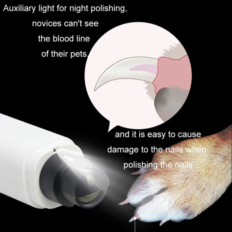 Lime à ongles automatique pour animaux avec lumière LED