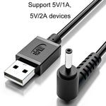 Câble de charge USB vers DC JINGHUA U550C pour petit appareil, 3.5mm, 5.5mm