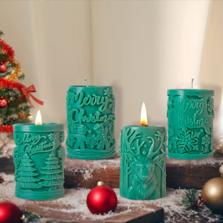 Moule en silicone DIY pour bougies d'aromathérapie de Noël en forme de cylindre, ZL-845, ZL-846, ZL-849, ZL-850