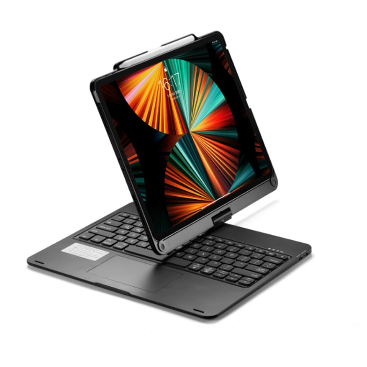 Pour iPad Pro 12,9 pouces 2022/2021/2020/2018 Tablette Bluetooth Clavier tactile rétroéclairé Rotation à 360 degrés, Pour iPad Pro 12,9 pouces