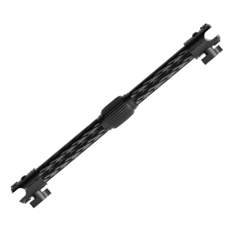 Telescopic Car Phone Mount Extension Arm Double Jointed Swivel Carbon Fiber Bracket Connecting Rod, 217-300mm For 20mm Ball Head