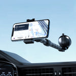 Telescopic Car Phone Mount Extension Arm Double Jointed Swivel Carbon Fiber Bracket Connecting Rod, 217-300mm For 20mm Ball Head
