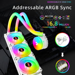 Refroidisseur d'ordinateur COOLMOON AS360 Magic Diamond Edition ARGB Refroidissement par eau Lumière Radiateur CPU intégré, AS360