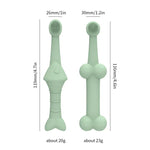 Lot de 2 brosses à dents en silicone pour chats et chiens, outil de soin bucco-dentaire pour animaux de compagnie