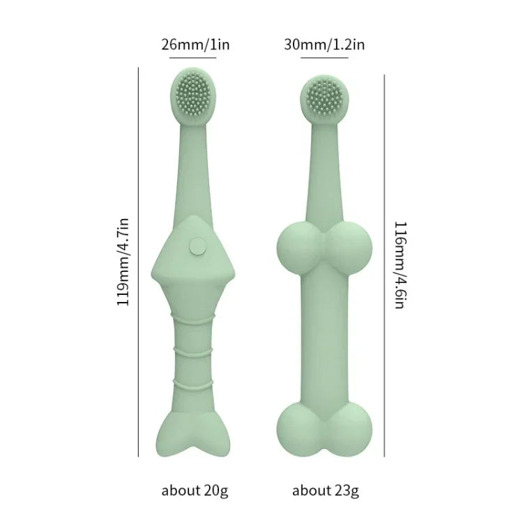 Lot de 2 brosses à dents en silicone pour chats et chiens, outil de soin bucco-dentaire pour animaux de compagnie