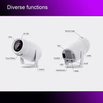 Projecteur intelligent portable HY400 système Android 12.0, prise US, prise EU, prise UK, prise AU