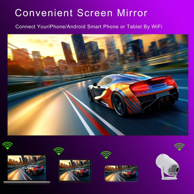 Projecteur intelligent portable HY400 système Android 12.0, prise US, prise EU, prise UK, prise AU