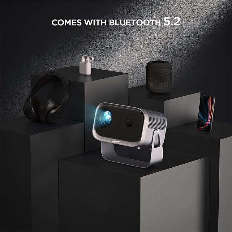 Mini projecteur portable cinéma maison intelligent, version Android 4K HD, version miroir pour téléphone mobile