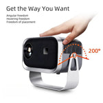 Mini projecteur portable cinéma maison intelligent, version Android 4K HD, version miroir pour téléphone mobile