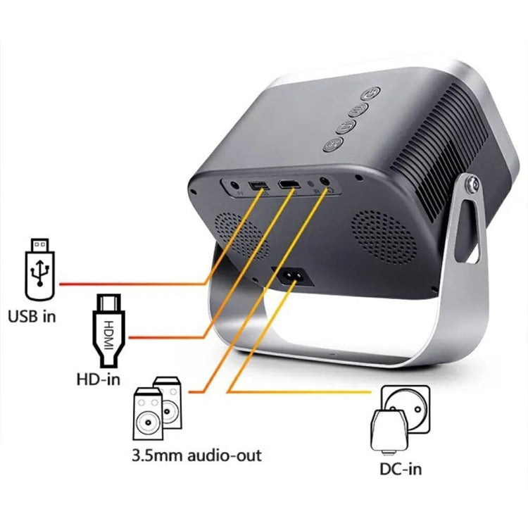 Mini projecteur portable cinéma maison intelligent, version Android 4K HD, version miroir pour téléphone mobile