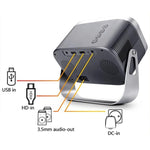 Mini projecteur portable cinéma maison intelligent, version Android 4K HD, version miroir pour téléphone mobile
