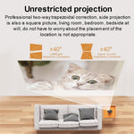 Mini projecteur portable cinéma maison intelligent, version Android 4K HD, version miroir pour téléphone mobile