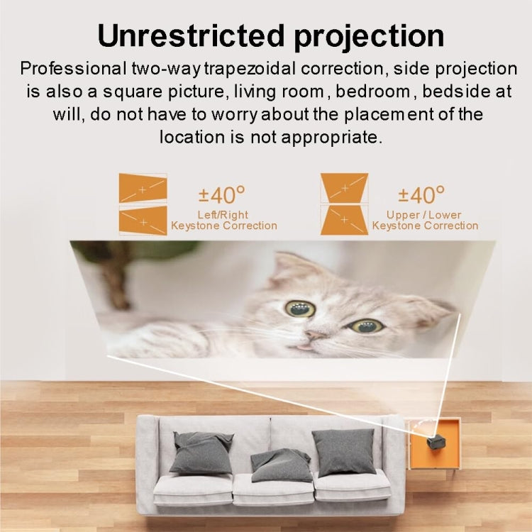Mini projecteur portable cinéma maison intelligent, version Android 4K HD, version miroir pour téléphone mobile