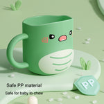 Tasse à eau Mug à brosser les dents Bébé Maison Mignon Dessin Animé Anti-chute Tasse Dinosaure Écologique