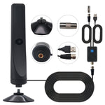 Antenne TV numérique intérieure 4K 1080P pour chaînes locales, portée de 80 km avec amplificateur de signal, 80 km 20 dBi TNT-T2