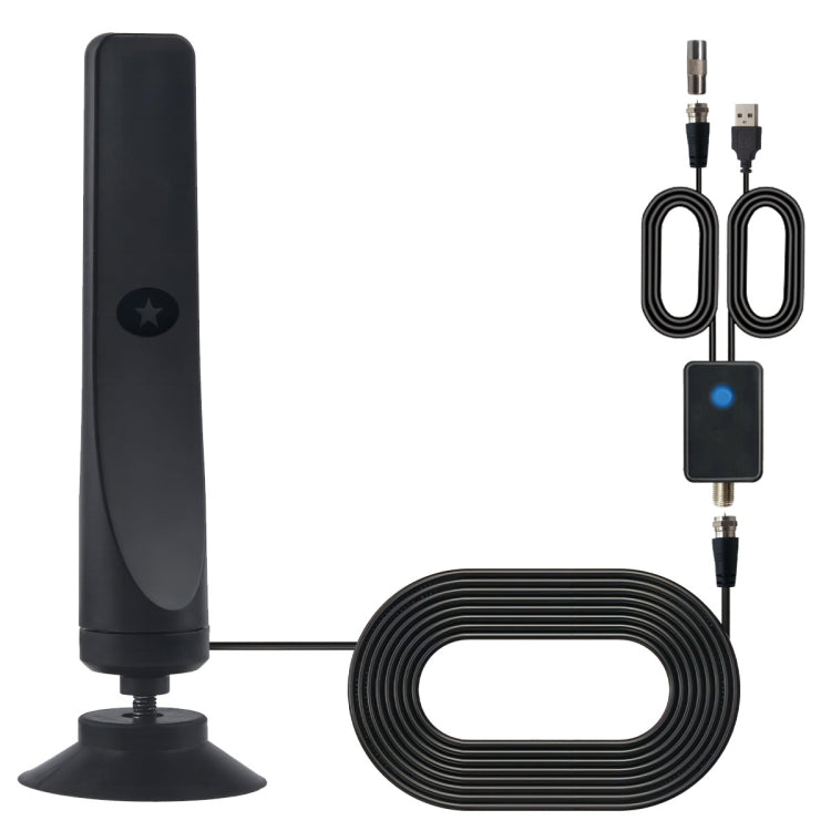 Antenne TV numérique intérieure 4K 1080P pour chaînes locales, portée de 80 km avec amplificateur de signal, 80 km 20 dBi TNT-T2