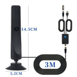 Antenne TV numérique intérieure 4K 1080P pour chaînes locales, portée de 80 km avec amplificateur de signal, 80 km 20 dBi TNT-T2