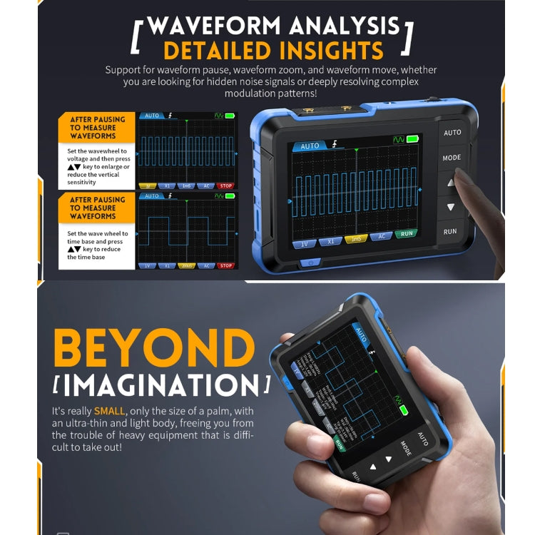 Oscilloscope numérique portable 2 en 1 FNIRSI générateur de signaux, standard, mise à jour