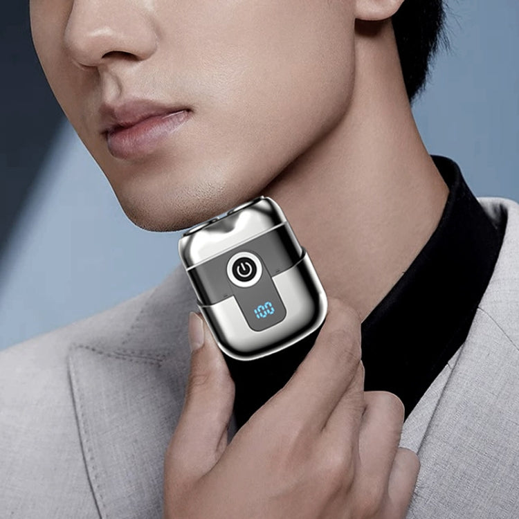 Rasoir électrique magnétique à double anneau, portable, rechargeable, lavable pour homme