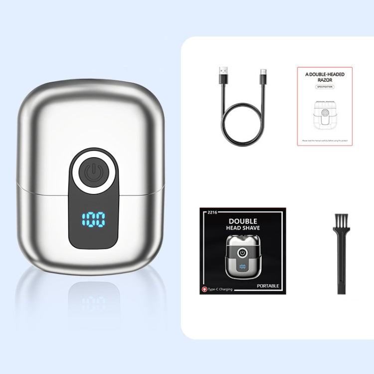 Rasoir électrique magnétique à double anneau, portable, rechargeable, lavable pour homme