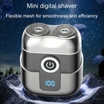 Rasoir électrique magnétique à double anneau, portable, rechargeable, lavable pour homme