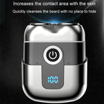 Rasoir électrique magnétique à double anneau, portable, rechargeable, lavable pour homme
