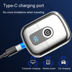 Rasoir électrique magnétique à double anneau, portable, rechargeable, lavable pour homme