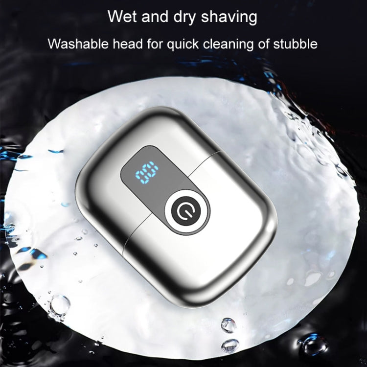 Rasoir électrique magnétique à double anneau, portable, rechargeable, lavable pour homme