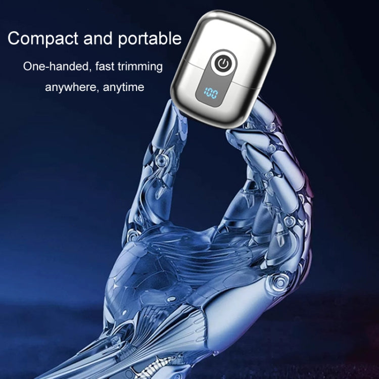 Rasoir électrique magnétique à double anneau, portable, rechargeable, lavable pour homme
